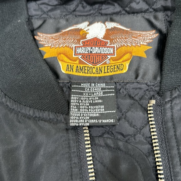 Harley-Davidson Motor Clothes XXL bomber style jacket. - Picture 2 of 9